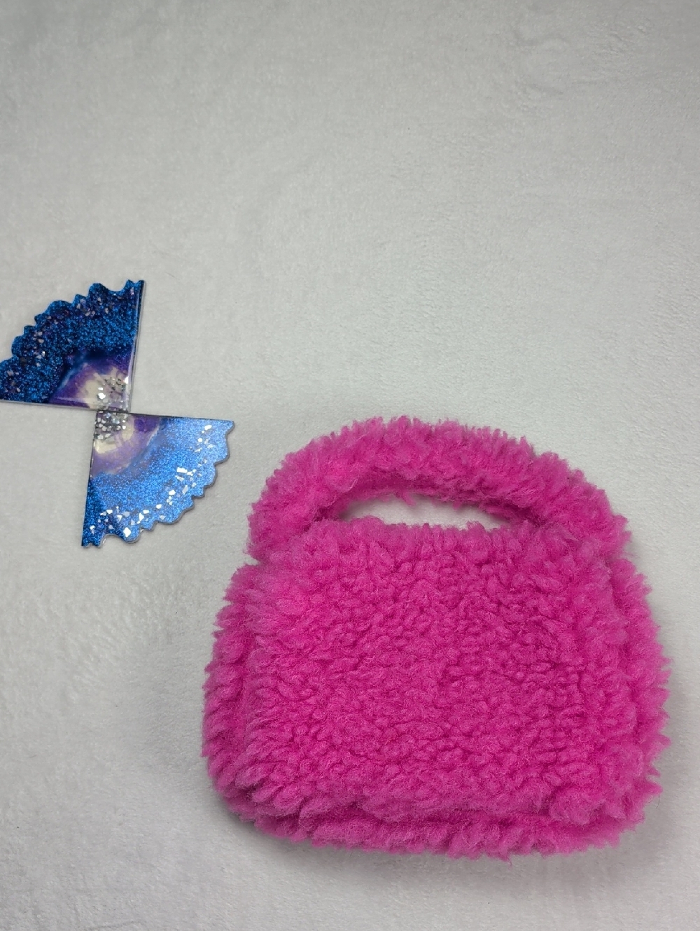 Molo Girls Mo/Moni Teddy Fleece Bag Shocking Pink
